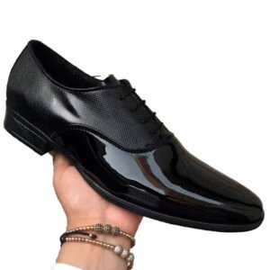 Zapato zanthy shoes de charol negro modelo 105 calzado para caballero estilo vestir