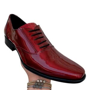 Zapato zanthy shoes de charol vino modelo 113 calzado para caballero estilo vestir
