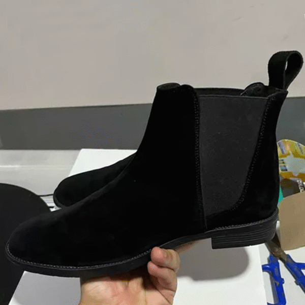 Botín chelsea en felpa color negro para caballero zanthy shoes modelo 600 botas mariachi