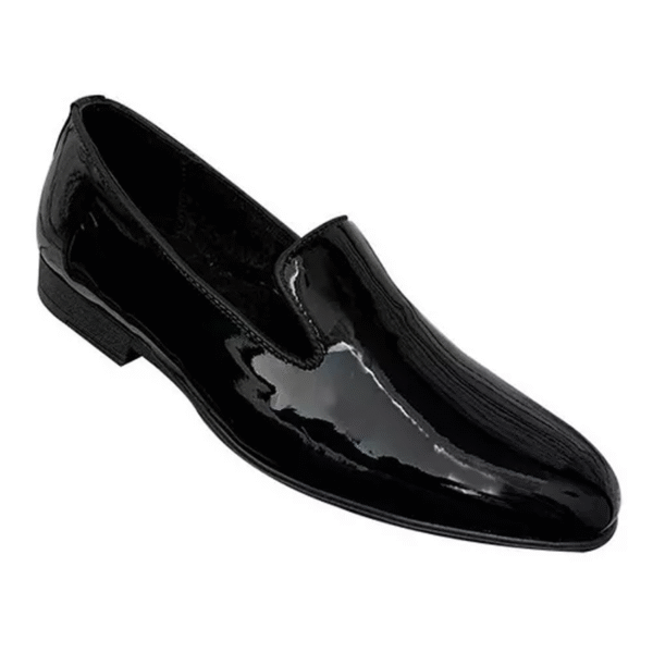 Zapato zanthy shoes de charol negro modelo 02 loafer mocasin slipper calzado para caballero estilo vestir