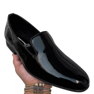 Zapato zanthy shoes de charol negro modelo 02 loafer mocasin slipper calzado para caballero estilo vestir