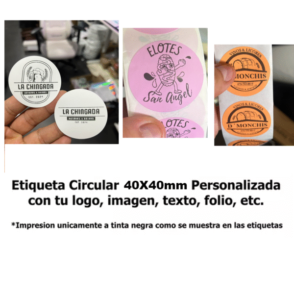 Etiqueta Circular Personalizada 4x4 Cm 1000 Pzs Logo Texto zanthy shoes subli santhy