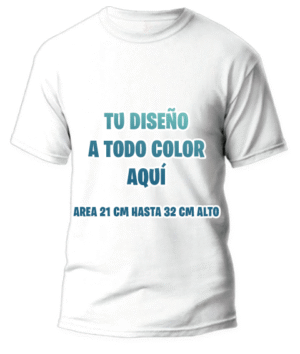Playera Blanca Personalizada Sublimada cuello redondo Poliester zanthy shoes subli santhy