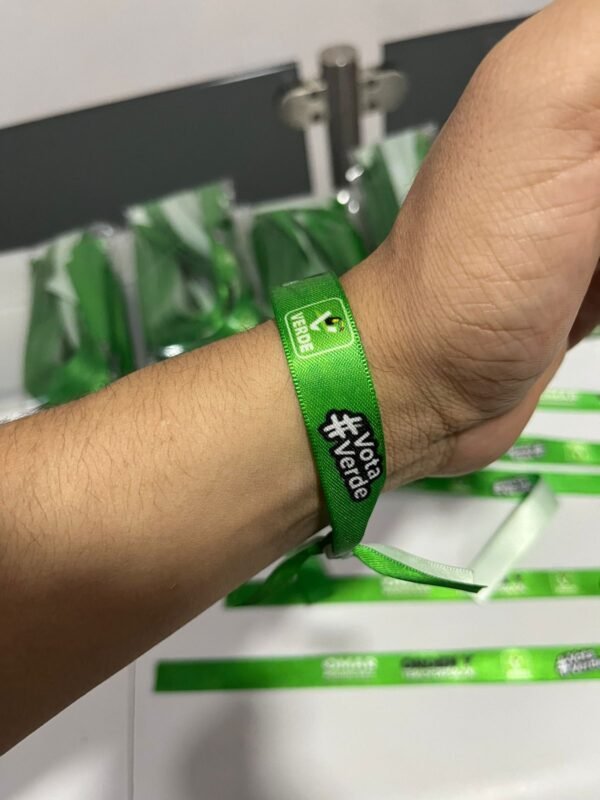 Pulseras 15 mm de Tela Personalizadas Logo, Marca, Campaña, Xv, Boda, Eventos zanthy shoes subli santhy
