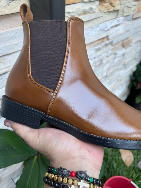Botín chelsea color miel para caballero zanthy shoes modelo 600 botas mariachi