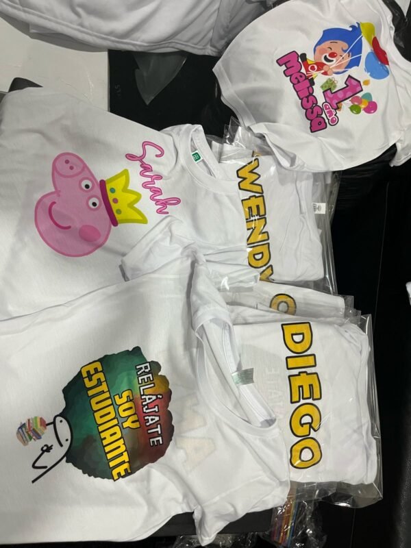 Playera Blanca Personalizada Sublimada cuello redondo Poliester zanthy shoes subli santhy