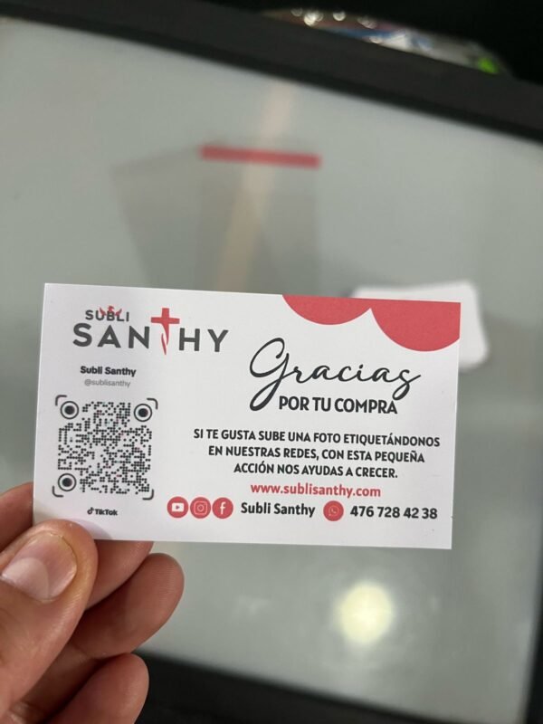 Tarjetas Emprendedor, pases, tarjetas Urgentes Impresion a Color papel Opalina 225 gramos zanthy shoes subli santhy