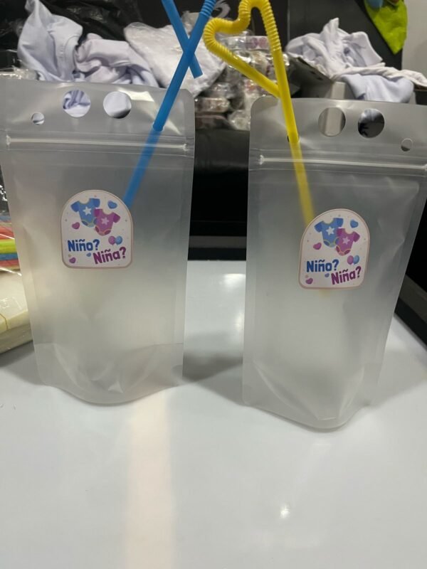 Bolsas para Bebidas Sellada Personalizadas Portátil De Asas Con Pajitas zanthy shoes subli santhy
