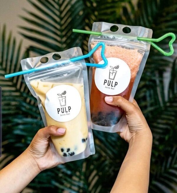 Bolsas para Bebidas Sellada Personalizadas Portátil De Asas Con Pajitas zanthy shoes subli santhy