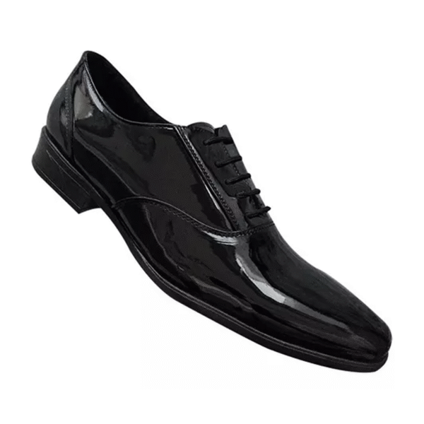 Zapato zanthy shoes de charol negro modelo 113 calzado para caballero estilo vestir