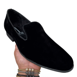 Zapato zanthy shoes de felpa negro modelo 02 loafer mocasin slipper calzado para caballero estilo vestir