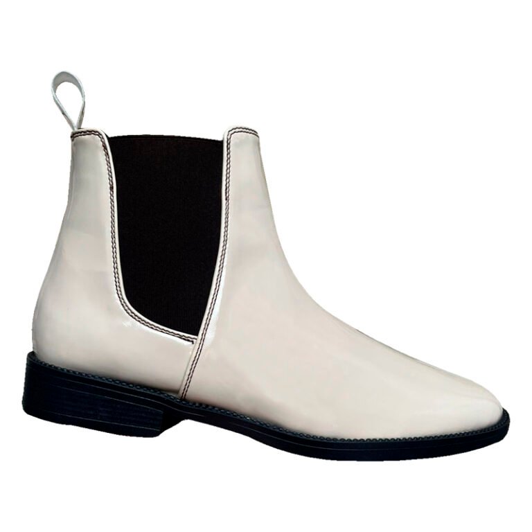 Botín chelsea en charol beige para caballero zanthy shoes modelo 600 botas mariachi resorte cafe