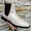Botín chelsea en charol beige para caballero zanthy shoes modelo 600 botas mariachi resorte cafe